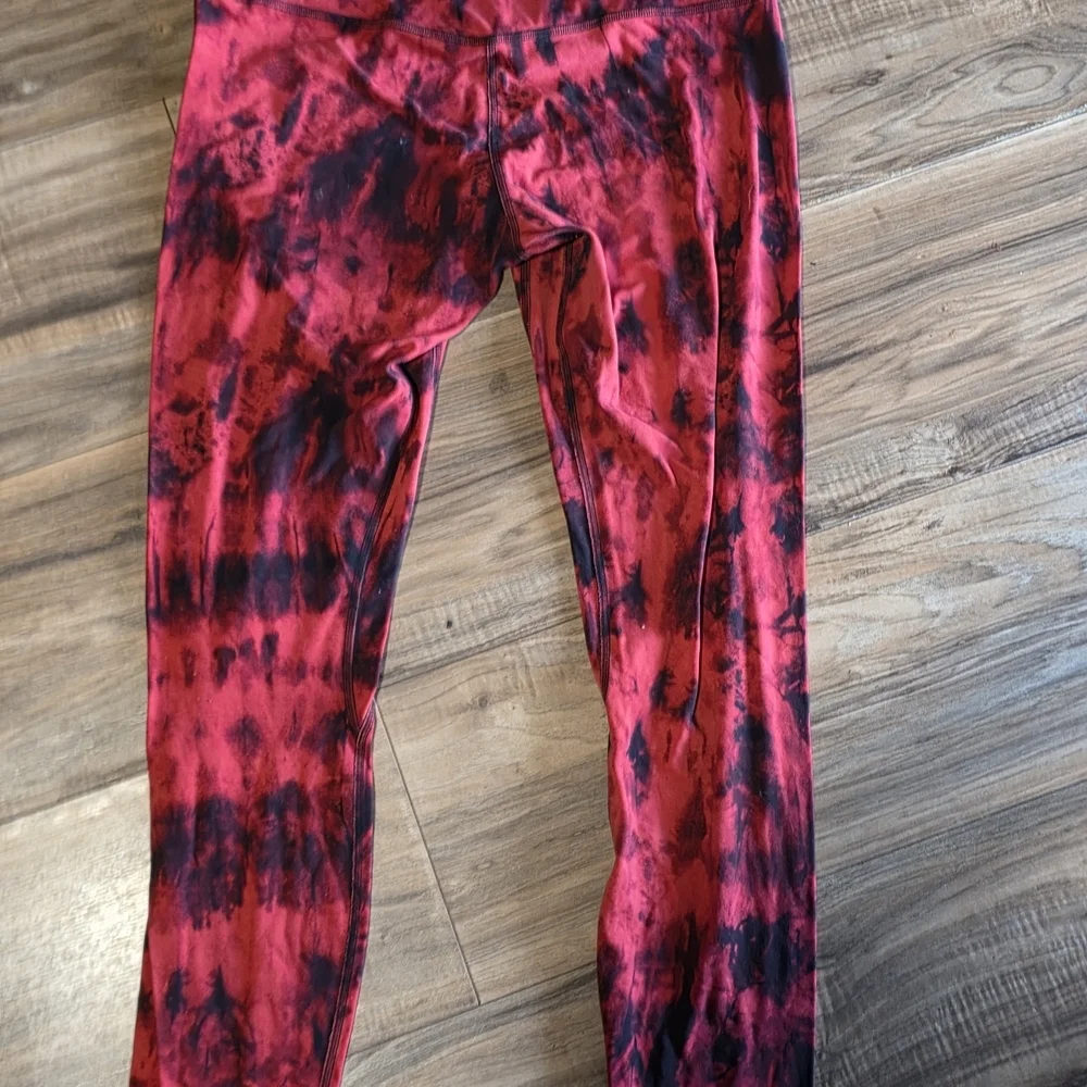 Lululemon Athletica Red and Black Leggings